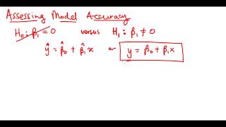 Assessing Simple Linear Model Accuracy