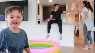 SURPRISING SON WITH AN INDOOR POOL!! (with ORBEEZ)