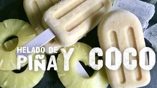 Helado de piña y coco