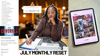 JULY MONTHLY RESET ROUTINE + june budget results, VERY low lows, checking off a bucket list item! 💻