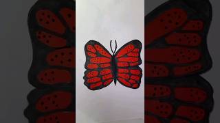 Drawing Butterfly🦋 With Acrylic Paint Marker🖍ASMR #art #drawing #asmr #asmrsounds #shorts #short