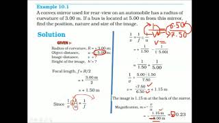 Magnification and Mirror formula of spherical mirror