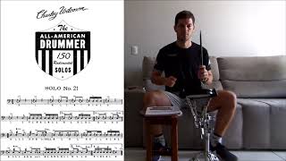 Solo Nº21 - Charley Wilcoxon - The All-American Drummer - 150 Rudimental Solos