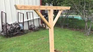 Burleson Handyman clothesline build and install