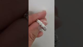 silver vintage scrolls wedding ring