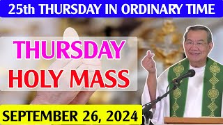 ✅DAILY HOLY MASS LIVE TODAY - 8:00 AM THURSDAY SEP 26, 2024 | THURSDAY of week 25 in Ordinary Time