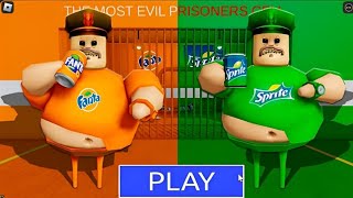 FANTA VS SPRITE BARRY PRISON RUN OBBY || ROBLOX FULL GAMEPLAY