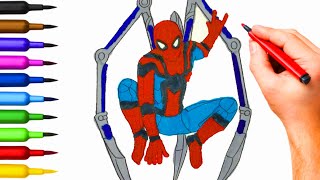 🕷️ Spiderman with tentacles coloring video | Spider-Man No Way Home Painting