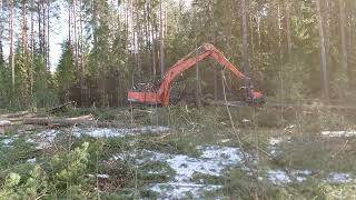 Российские харвестеры УФМ / УЛМ (Уральские лесные машины) / Russian harvesters UFM X600 / logging