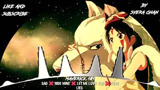 //  NIGHTCORE // 200 special..... Mashup  SAD ❌RIDE MINE ❌LET ME LOVE YOU ❌ LOVE LIES