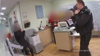 Terrifying moment James Tallon puts a knife to the throat of a woman in Frome Specsavers