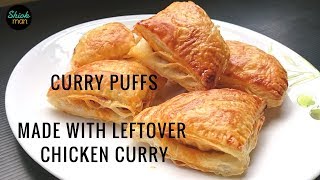 Learn how to make Curry Puffs from leftover Chicken Curry and frozen Roti Paratha (Canai)