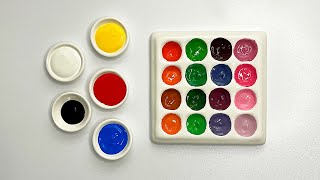 Color Mixing: Create 16 Stunning Shades with Primary Colors! #colormixing #art #acrylic