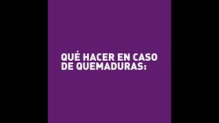 ¿Qué hacer en caso de una quemadura?