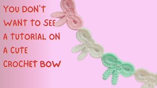 How to easy crochet bow pattern for beginners _ Super cute crochet bow