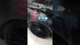 Modified Baleno into Spiderman Wallpaper #CoolCars #Carlovers #Shorts