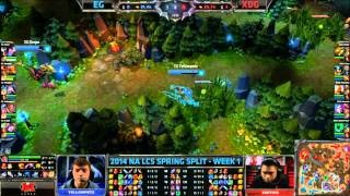 LCS 2014 NA Spring Week 1 Day 1 -  Evil Geniuses vs XDG Vulcan