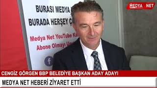 BBP Sivas Belediye Başkan Aday Adayı Cengiz Görgen, Medya Net Haberi ziyaret etti.