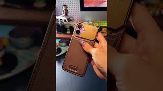 A push-pull metal case for iPhone 16, with