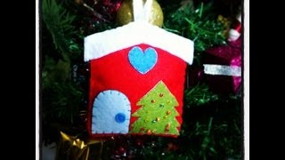 Christmas Cottage Ornament Plushie (Christmas 2013 Collab)