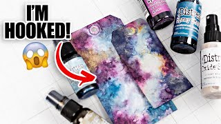 COMBINING Distress Stains, Oxides and Mica SPRAYS!