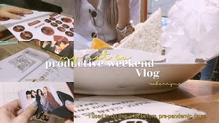 Weekend Vlog l productive weekend l packing orders and making kpop freebies