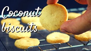 Coconut Biscuits | Butter biscuits with coconut | Buttery biscuits