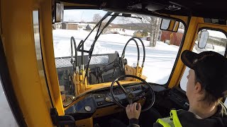 POV | Volvo BM L30 | Moving our big snowpile to get it away from the house | 3.2x Speed