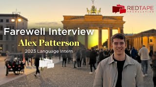 Alex Patterson - Intern Interview 2023 - Red Tape Translation