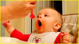 Funniest and Cute Reaction Baby When Eating Food || Funny Angels