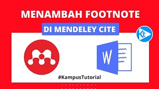 CARA MEMBUAT FOOTNOTE ATAU CATATAN KAKI MENGGUNAKAN MENDELEY