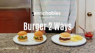 Burgers Two Ways with Pampered Chef Enrichables Super Veggie