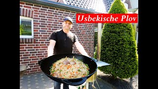 Usbekische Plov , Pilavi - ein Klassiker aus Zentralasien. Kazan, Dutch Oven Rezepte.