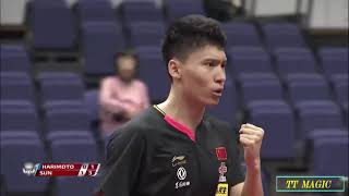 Sun Wen(CHN) smashes Harimoto( JPN) on his own ground!