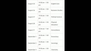 Class 12th datesheet improvement exam, compartment exam, private /|take a screenshot|l link in desc.