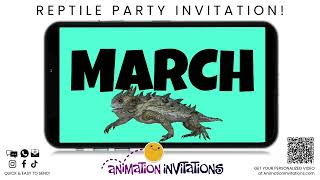 Reptile Party - CUSTOMIZE THIS VIDEO INVITE!