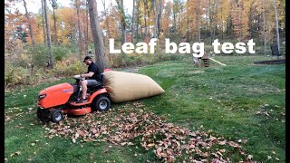 The Answer for Leaf Pickup? - Yardmaris leaf bag TEST for Lawn Tractor