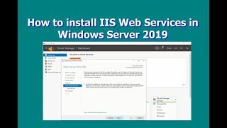 How to install IIS Web Services in Winodws Server 2019