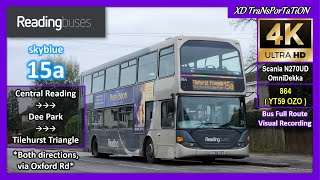 [Reading buses] skyblue 15a ~ Reading, Friar St ➝ Tilehurst Triangle ➝ Reading, Station Rd【4K UW】