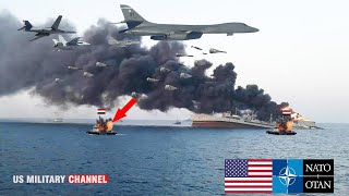 Horrifying Moments! US B-1 Bomber Pilot Emergency Operations in the Red Sea