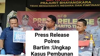 Polres Bartim Berhasil Ungkap Kasus Pembunuhan Mega Ekatni#mabespolri