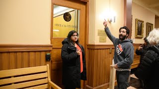 Protesters March Into Cambridge City Hall to Demand Justice for Sayed Faisal