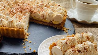 Banoffee pie تحلية المطاعم الراقية بالكراميل بانافي باي بطريقة سهلة وبسيطة  وراءعة