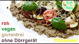 Rohkost-Pizza OHNE Dörrgerät - geht das? Schaut selbst....