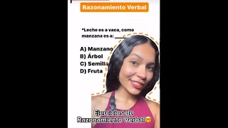 Ejercicios de razonamiento verbal