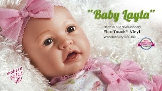 Baby Layla, Wonderfully Lifelike Baby Doll made in Silicone “Flex-Touch™” Vinyl