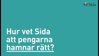 Hur vet Sida att pengarna hamnar rätt?