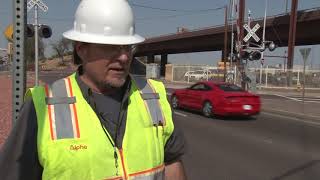 Construction begins at railroad crossing at 35th Ave & Indian School