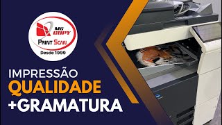 Impressão com qualidade no papel de alta gramatura. Quality printing on heavy weight paper.