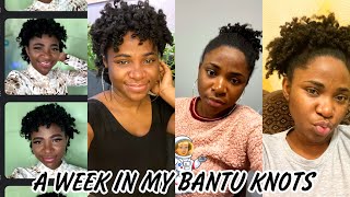 A WEEK IN MY NATURAL HAIRCARE ROUTINE| How I Maintained My Bantu Knots Curls For A Week!